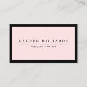 ソーシャルメデクラシックィア付きルクスブラック&ピンク 名刺 (正面)