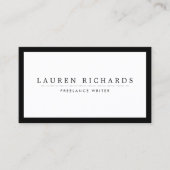 ソーシャルメデクラシックィア付きルクセンブラック&ホワイト 名刺 (正面)