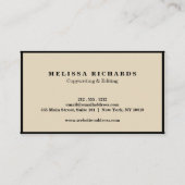 ソーシャルメデクラシックィア付きルクセンブラック&ホワイト 名刺 (裏面)