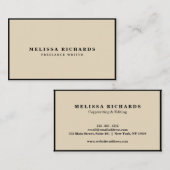 ソーシャルメデクラシックィア付きルクセンブラック&ホワイト 名刺 (正面/裏面)