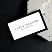 ソーシャルメデクラシックィア付きルクセンブラック&ホワイト 名刺