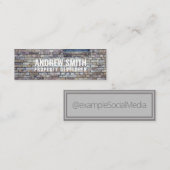 ソーシャルメデパーソナライズされたィア「レンガ造り住宅」 スキニー名刺 (正面/裏面)