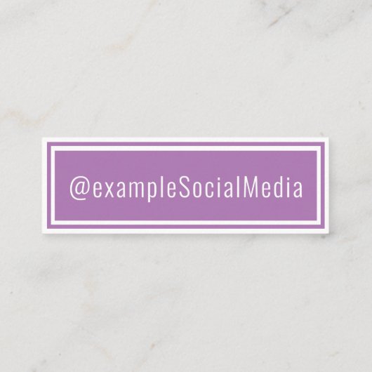 ソーシャルメデパーソナライズされたィア「花を咲かせる」 スキニー名刺 (裏面)