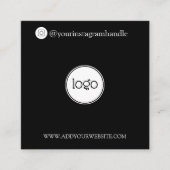 ソーシャルメモダンディアでロゴの写真のQRコードを追加 スクエア名刺 (正面)