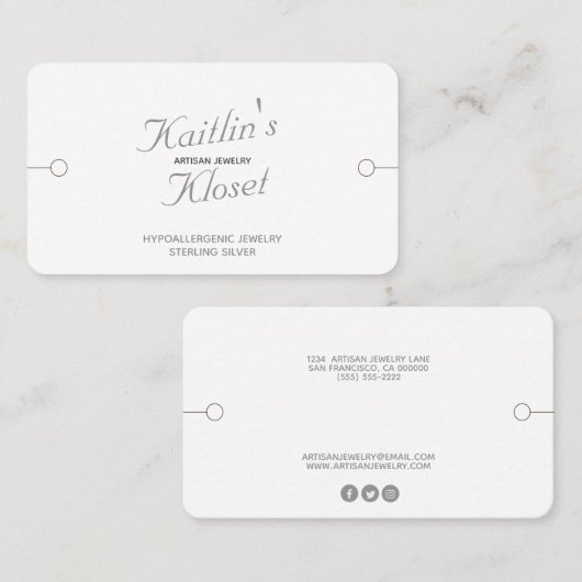 ソーシャルモダンメディアでのブレスレットの展示 名刺 (正面/裏面)