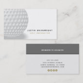 ソーシャルモダンメディアグレーのゴルフコーチ 名刺 (正面/裏面)