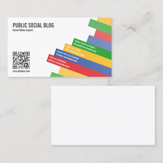 ソーシャルモダンメディアQRコード 名刺 (正面/裏面)