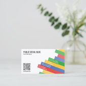 ソーシャルモダンメディアQRコード 名刺 (スタンド正面)