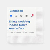 ソーシャルモダンメディカスタムアメッセージ結婚のナプキン 縁ありカクテルナプキン (正面)