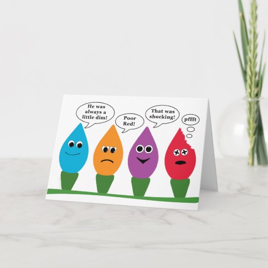 ソーシャルライトおもしろいクリスマスライトワンデッドバルブ シーズンカード (正面)