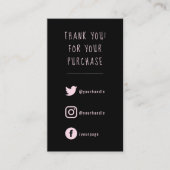 ソーシャルリンク、ピンクと黒の注文挿入カード。 エンクロージャーカード (正面)