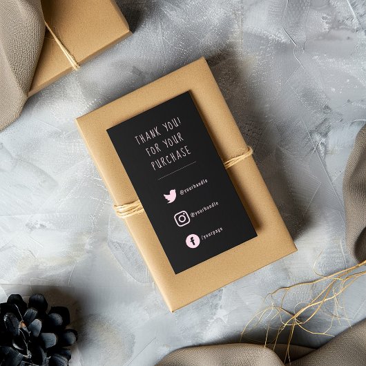 ソーシャルリンク、ピンクと黒の注文挿入カード。 エンクロージャーカード