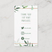 ソーシャルリンク、緑葉の縁ど金ゴールド挿入カード エンクロージャーカード (正面)