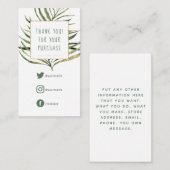 ソーシャルリンク、緑葉の縁ど金ゴールド挿入カード エンクロージャーカード (正面/裏面)