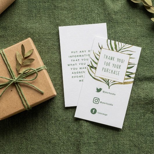 ソーシャルリンク、緑葉の縁ど金ゴールド挿入カード エンクロージャーカード