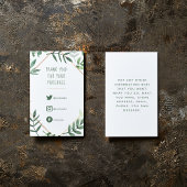 ソーシャルリンク、緑葉のOrder Insert Card。 エンクロージャーカード