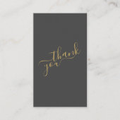 ソーシャルロゴのグレーと金ゴールドの注文 エンクロージャーカード (正面)