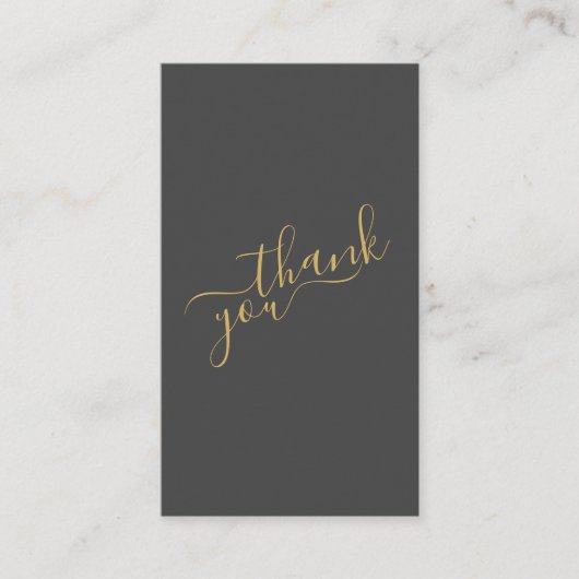 ソーシャルロゴのグレーと金ゴールドの注文 エンクロージャーカード (正面)