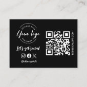 ソーシャルロゴソーシャルメディアのウェブサイトQRコードを取得しよう 名刺 (正面)