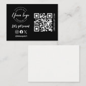 ソーシャルロゴソーシャルメディアのウェブサイトQRコードを取得しよう 名刺 (正面/裏面)