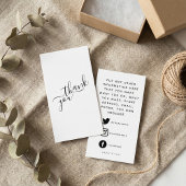 ソーシャルロゴ、白黒のお客様の注文 エンクロージャーカード