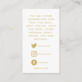 ソーシャルロゴQRコード、挿入する感謝してい金ゴールドカード エンクロージャーカード (裏面)