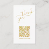 ソーシャルロゴQRコード、挿入する感謝してい金ゴールドカード エンクロージャーカード (正面)