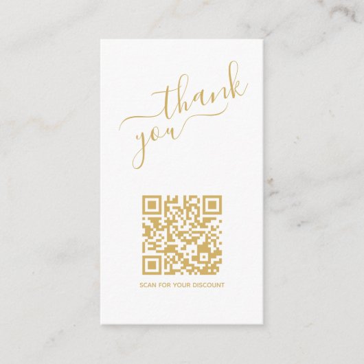 ソーシャルロゴQRコード、挿入する感謝してい金ゴールドカード エンクロージャーカード (正面)