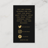 ソーシャルロゴQRコード、挿入する金ゴールド感謝していラグジュアリー エンクロージャーカード (裏面)