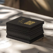 ソーシャルロゴQRコード、挿入する金ゴールド感謝していラグジュアリー エンクロージャーカード