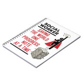 ソーシャルワーカおもしろいーの進捗状況のメモソーシャル作業 ノートブック (左側)