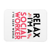 ソーシャルワーカおもしろいーギフトマスターズワーカーLCSW マグネット (横)