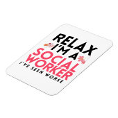 ソーシャルワーカおもしろいーギフトマスターズワーカーLCSW マグネット (左側)