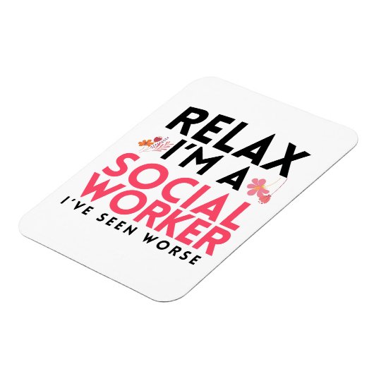 ソーシャルワーカおもしろいーギフトマスターズワーカーLCSW マグネット (左側)