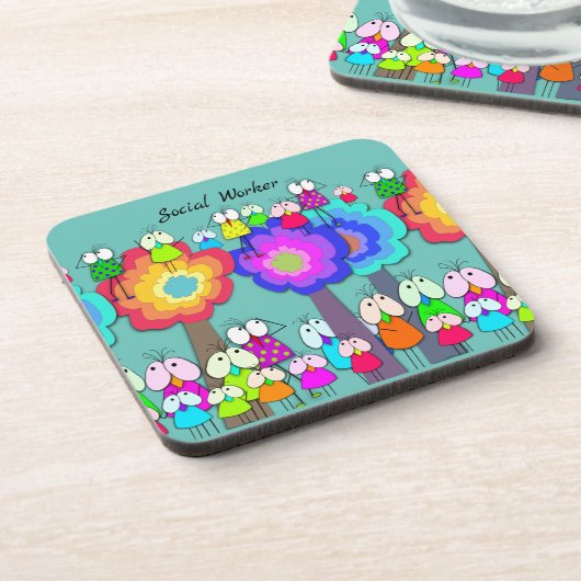 ソーシャルワーカお洒落ー鳥類陶磁器タイル コースター (左側)