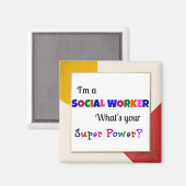 ソーシャルワーカすごいー力 マグネット (正面/裏面)