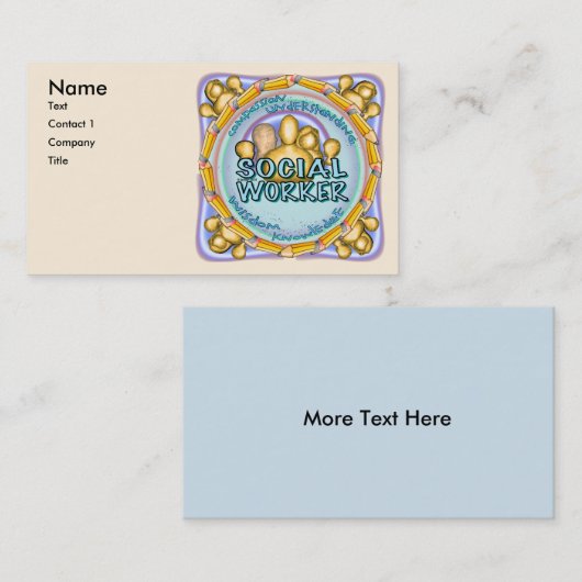 ソーシャルワーカカスタムーの名刺 名刺 (正面/裏面)