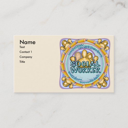 ソーシャルワーカカスタムーの名刺 名刺 (正面)