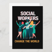 ソーシャルワーカーが世界のソーシャルギフトを変え気にる 招待状 (正面/裏面)