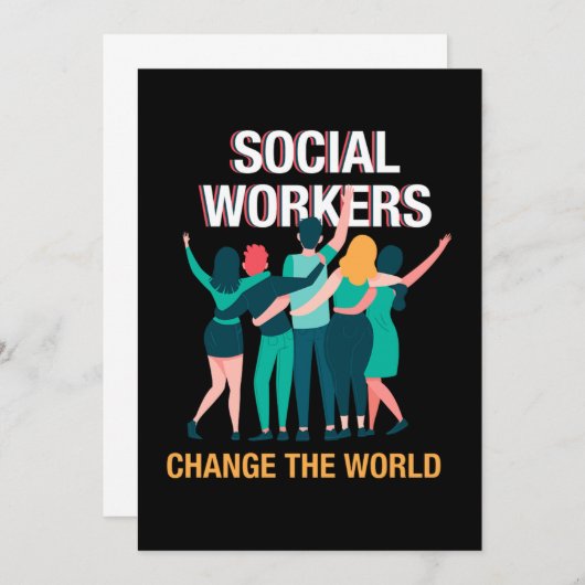 ソーシャルワーカーが世界のソーシャルギフトを変え気にる 招待状 (正面/裏面)