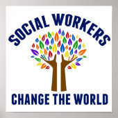 ソーシャルワーカーが世界のソーシャルワークオフィスを変える ポスター (正面)