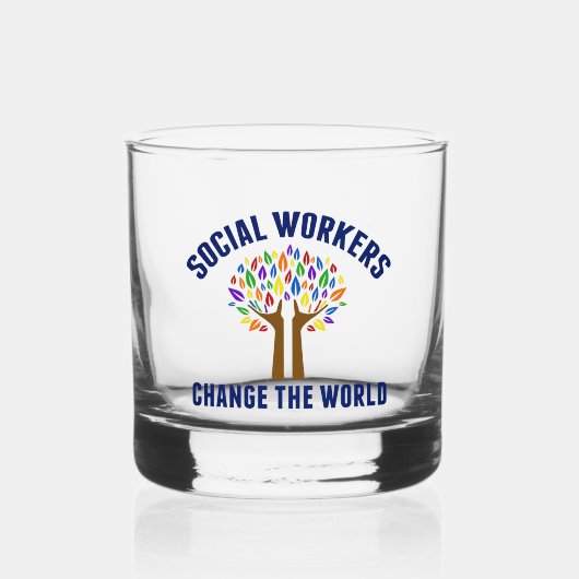 ソーシャルワーカーが世界を変えるソーシャルワーク ウイスキーグラス (正面)
