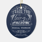ソーシャルワーカーに感謝 セラミックオーナメント (左)