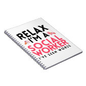 ソーシャルワーカーのおもしろいなギャグのギフトは労働者LCSWを習得します ノートブック (右側)