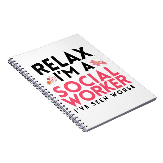 ソーシャルワーカーのおもしろいなギャグのギフトは労働者LCSWを習得します ノートブック (右側)