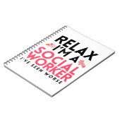 ソーシャルワーカーのおもしろいなギャグのギフトは労働者LCSWを習得します ノートブック (左側)