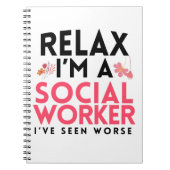 ソーシャルワーカーのおもしろいなギャグのギフトは労働者LCSWを習得します ノートブック (正面)