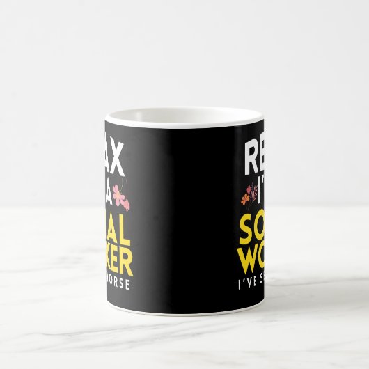 ソーシャルワーカーのおもしろいなギャグのコーヒー・マグは労働者を習得します コーヒーマグカップ (中央)