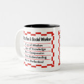 ソーシャルワーカーのためのレシピ ツートーンマグカップ (正面左)