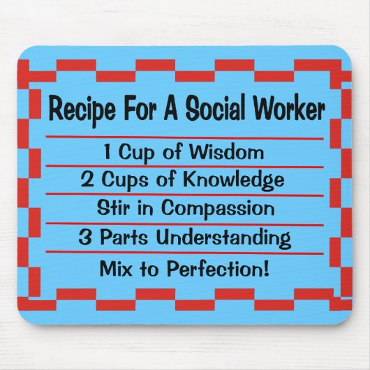 ソーシャルワーカーのためのレシピ マウスパッド (正面)